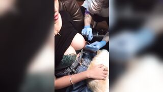 大奶美女直播穿孔打乳環 奶子堅挺渾圓 超級美乳