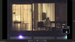 【酒店窗外偷拍】長腿女神被按在凳子上操 (1)