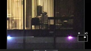 【酒店窗外偷拍】長腿女神被按在凳子上操 (1)